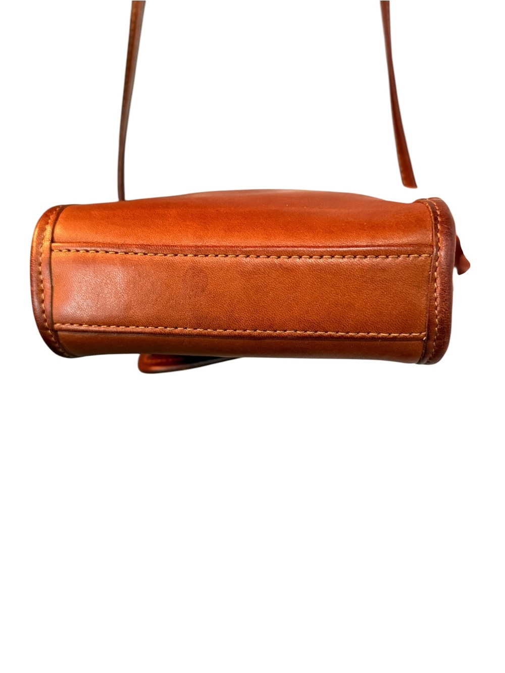 Vintage Coach Scooter Bag 9893 British Tan Leather Crossbody USA - Picture 6 of 12